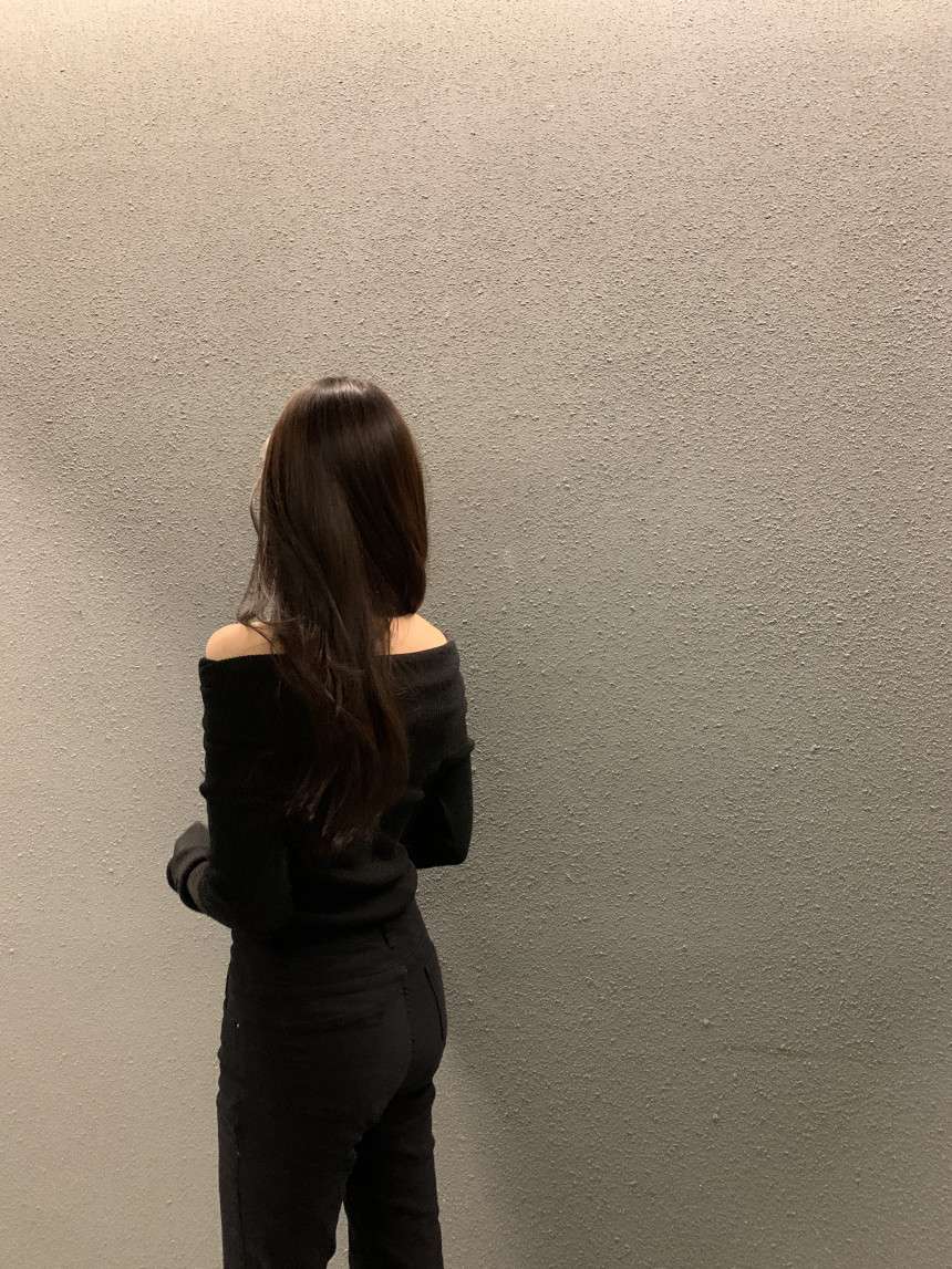 オフショルダー ボーダー リブニット ボーダー服