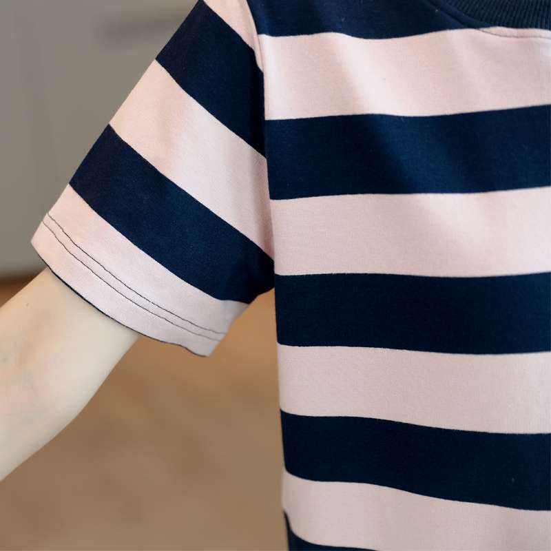シンプルボーダーTシャツワンピース ボーダー服