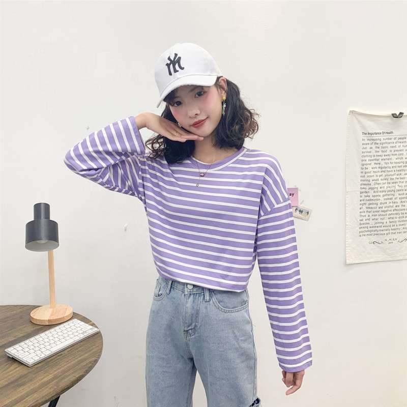 ゆったりカジュアルボーダーTシャツ ボーダー服