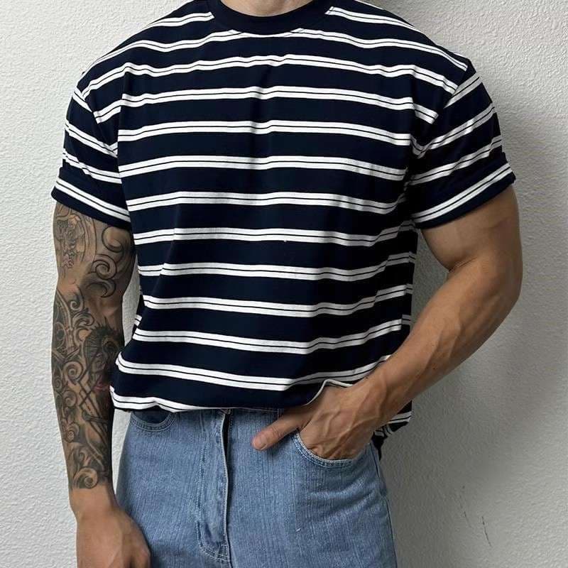 クラシックボーダー柄半袖Tシャツ ボーダー服