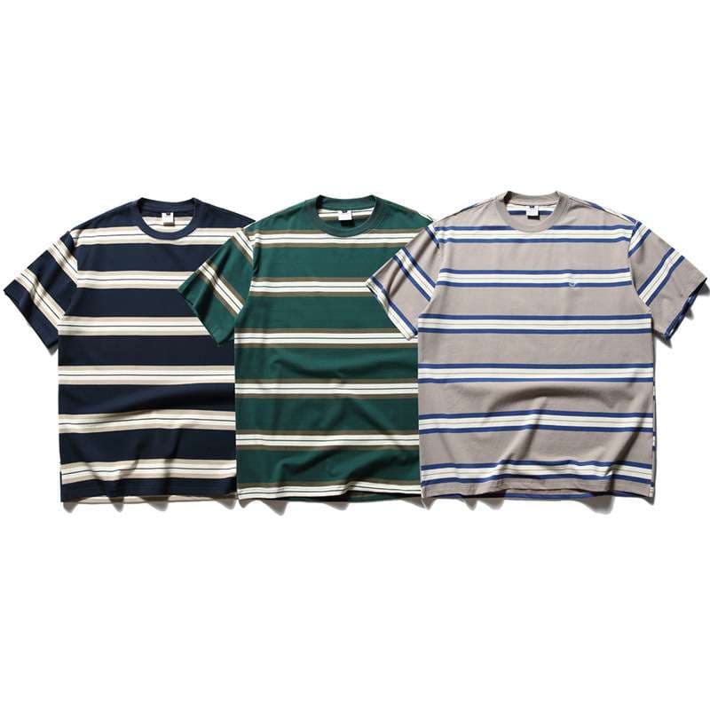 クラシック横縞柄リラックスフィットTシャツ ボーダー服