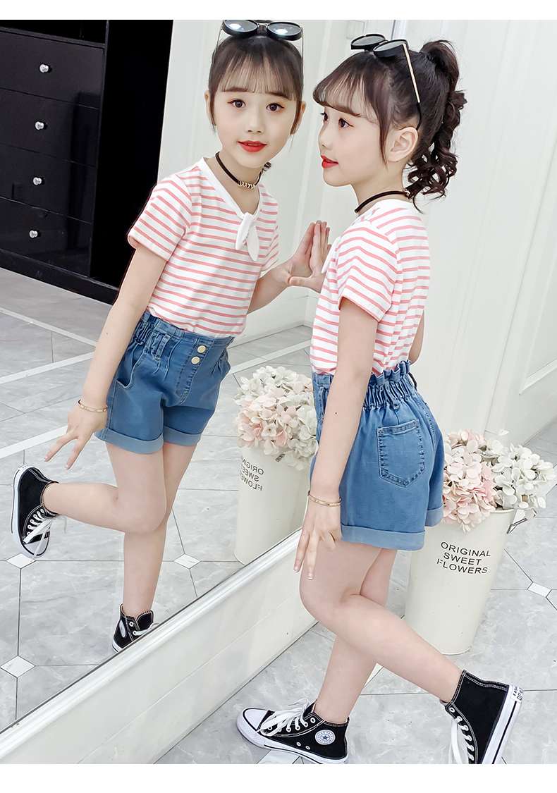 夏のさわやかセーラー風ボーダーTシャツ ボーダー服