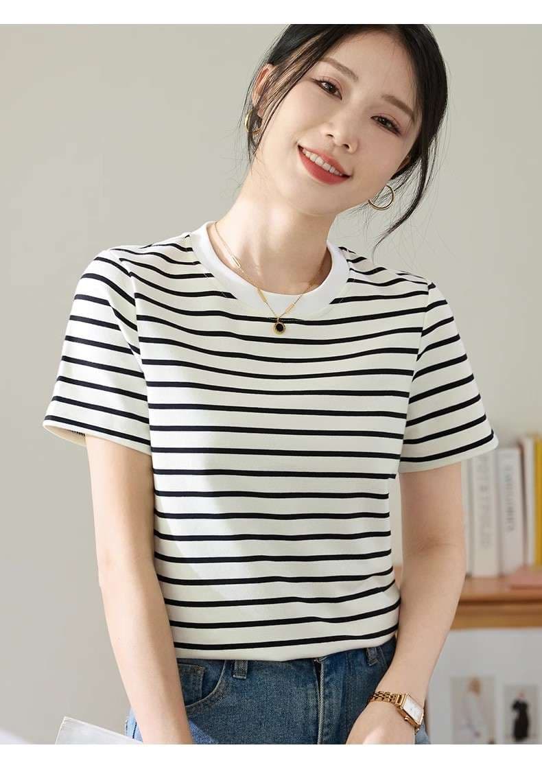 クラシックボーダー柄半袖Tシャツ ボーダー服