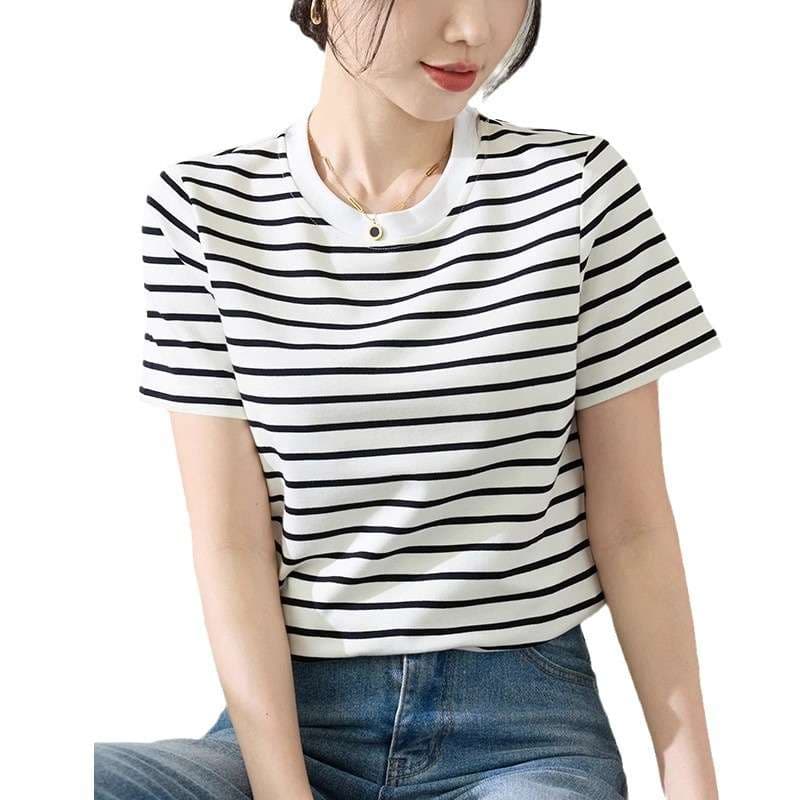 クラシックボーダー柄半袖Tシャツ ボーダー服