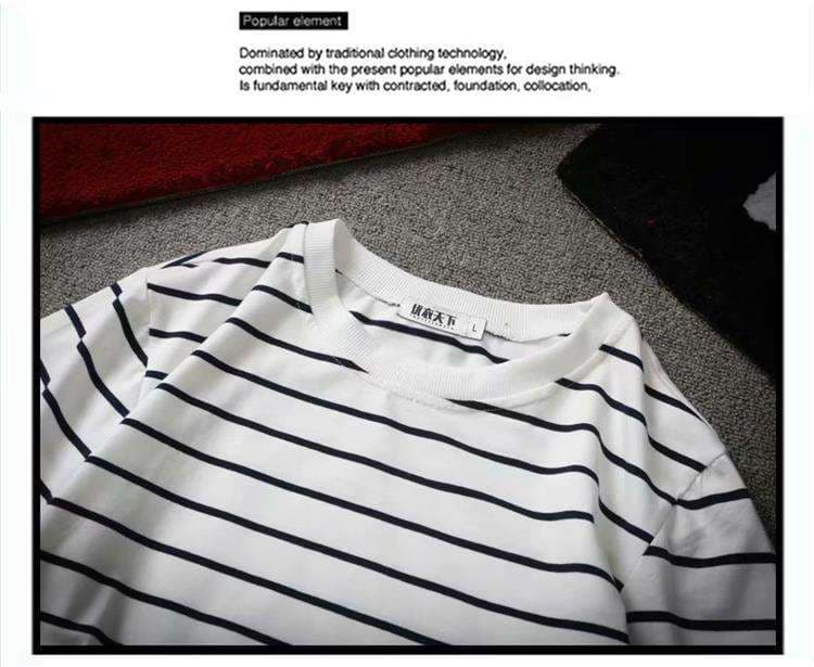 シンプル爽やか半袖ボーダーTシャツ ボーダー服