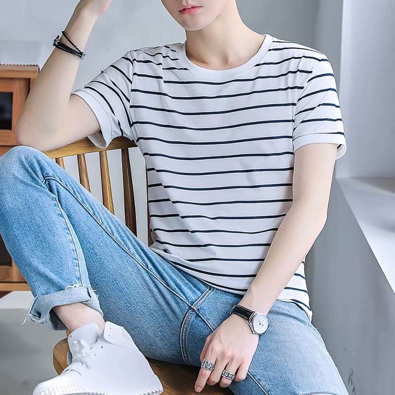 さわやかボーダー柄半袖Tシャツ ボーダー服