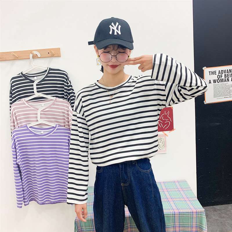 ゆったりカジュアルボーダーTシャツ ボーダー服