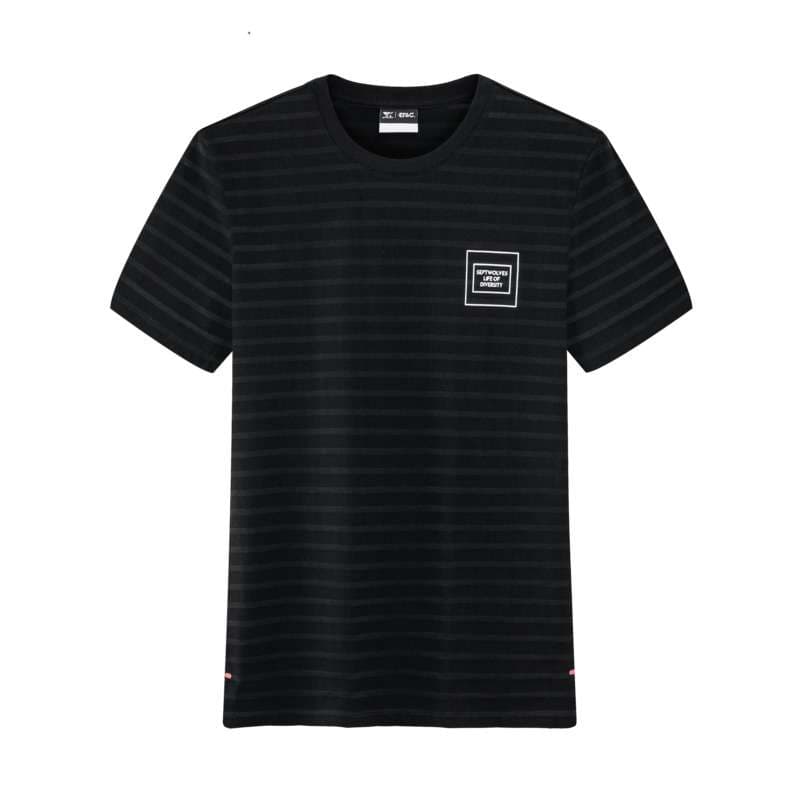 シンプル細ボーダー半袖Tシャツ ボーダー服