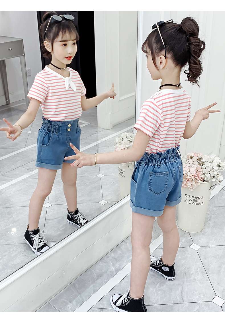 夏のさわやかセーラー風ボーダーTシャツ ボーダー服