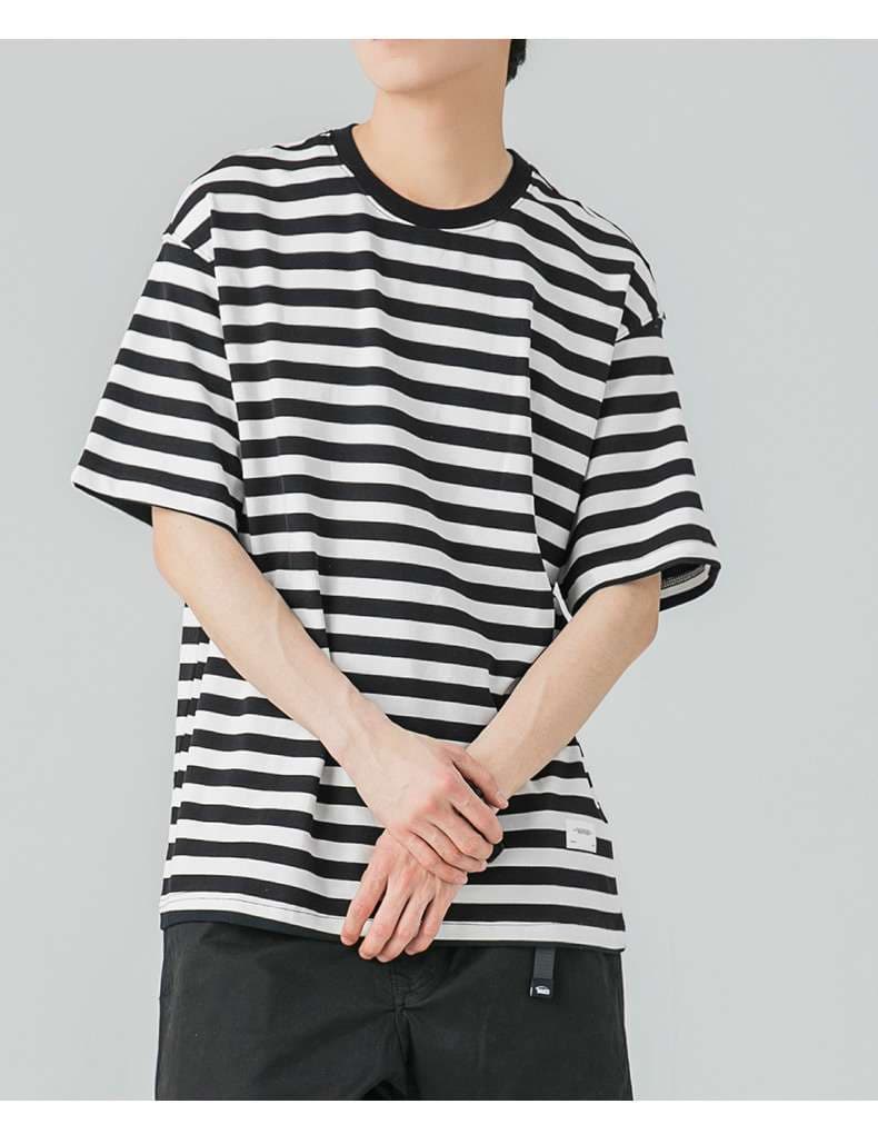 ゆったりボーダーTシャツ ボーダー服