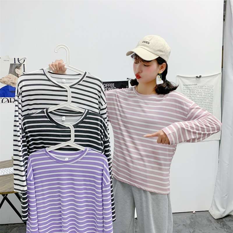ゆったりカジュアルボーダーTシャツ ボーダー服