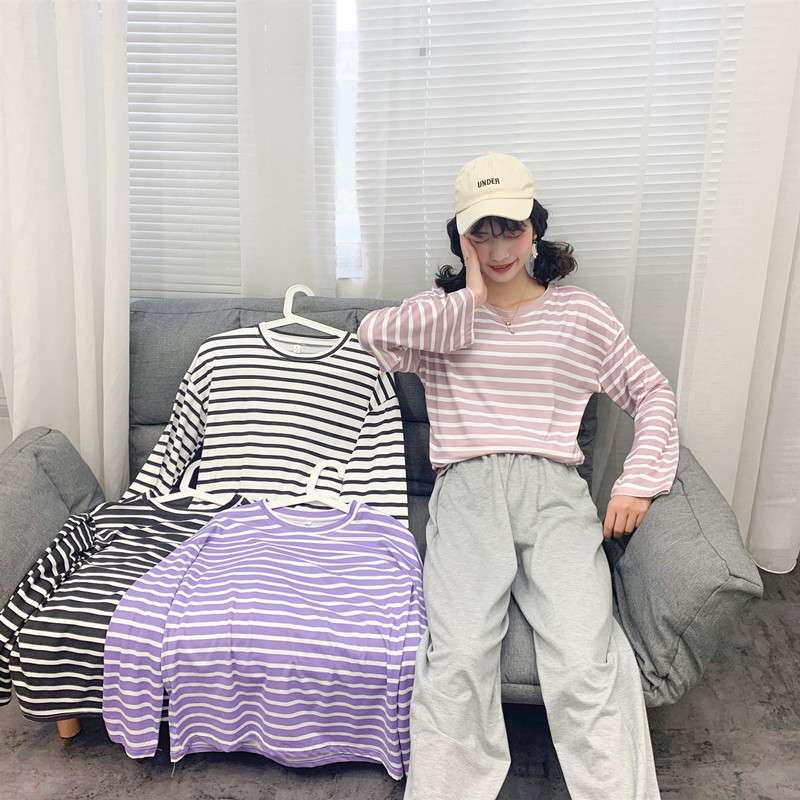 ゆったりカジュアルボーダーTシャツ ボーダー服