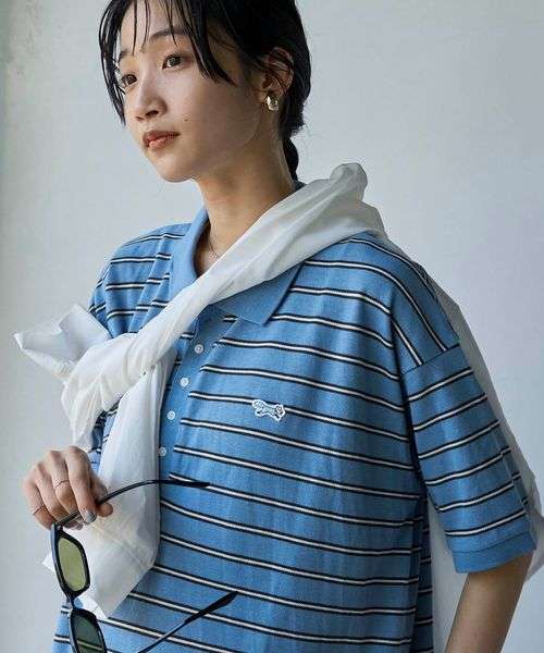 ゆったりボーダーワンピース ボーダー服