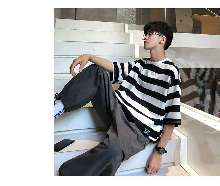 オーバーサイズボーダーTシャツ ボーダー服