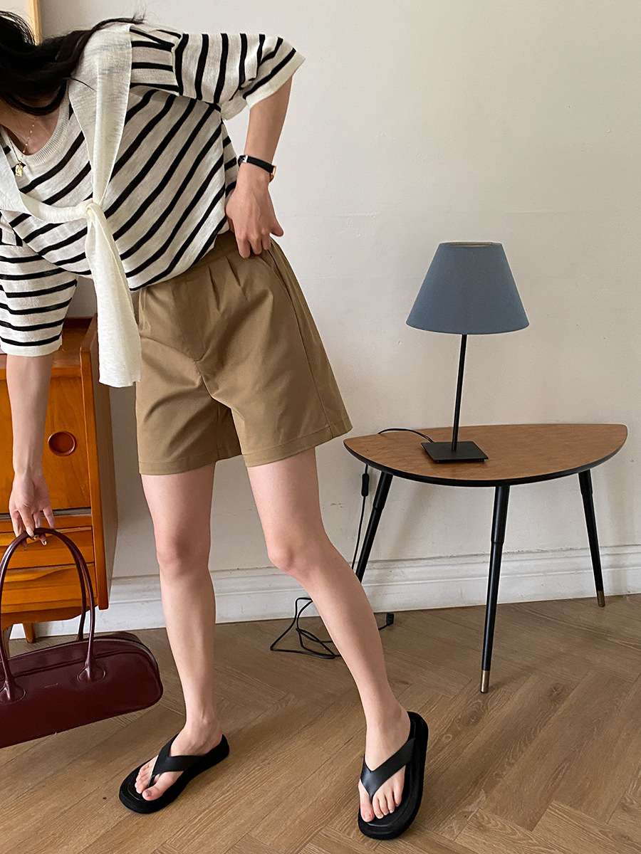 デザインリボン付きボーダーニット ボーダー服