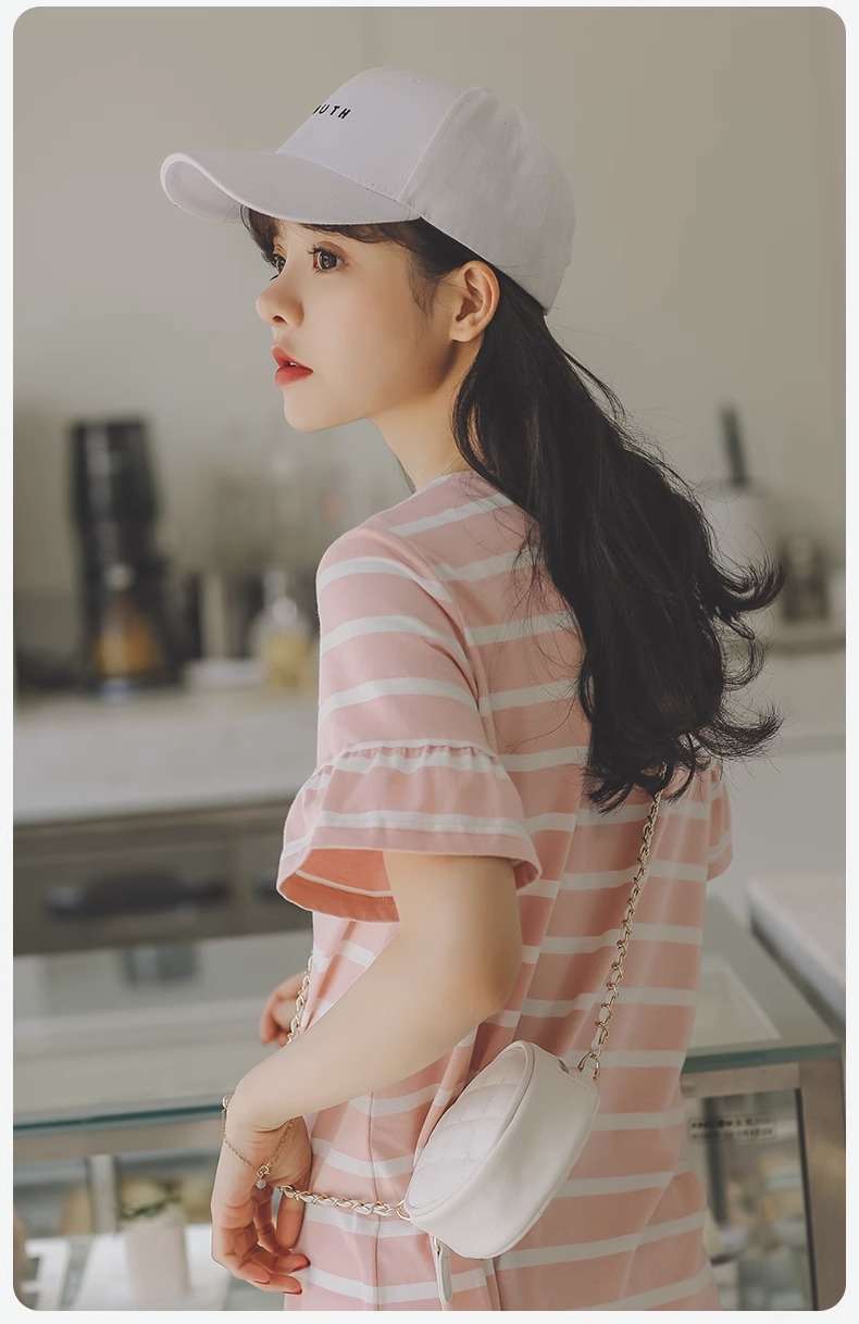 ゆったりシルエットボーダーワンピース ボーダー服