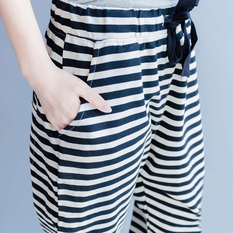 ゆったりボーダールームパンツ ボーダー服