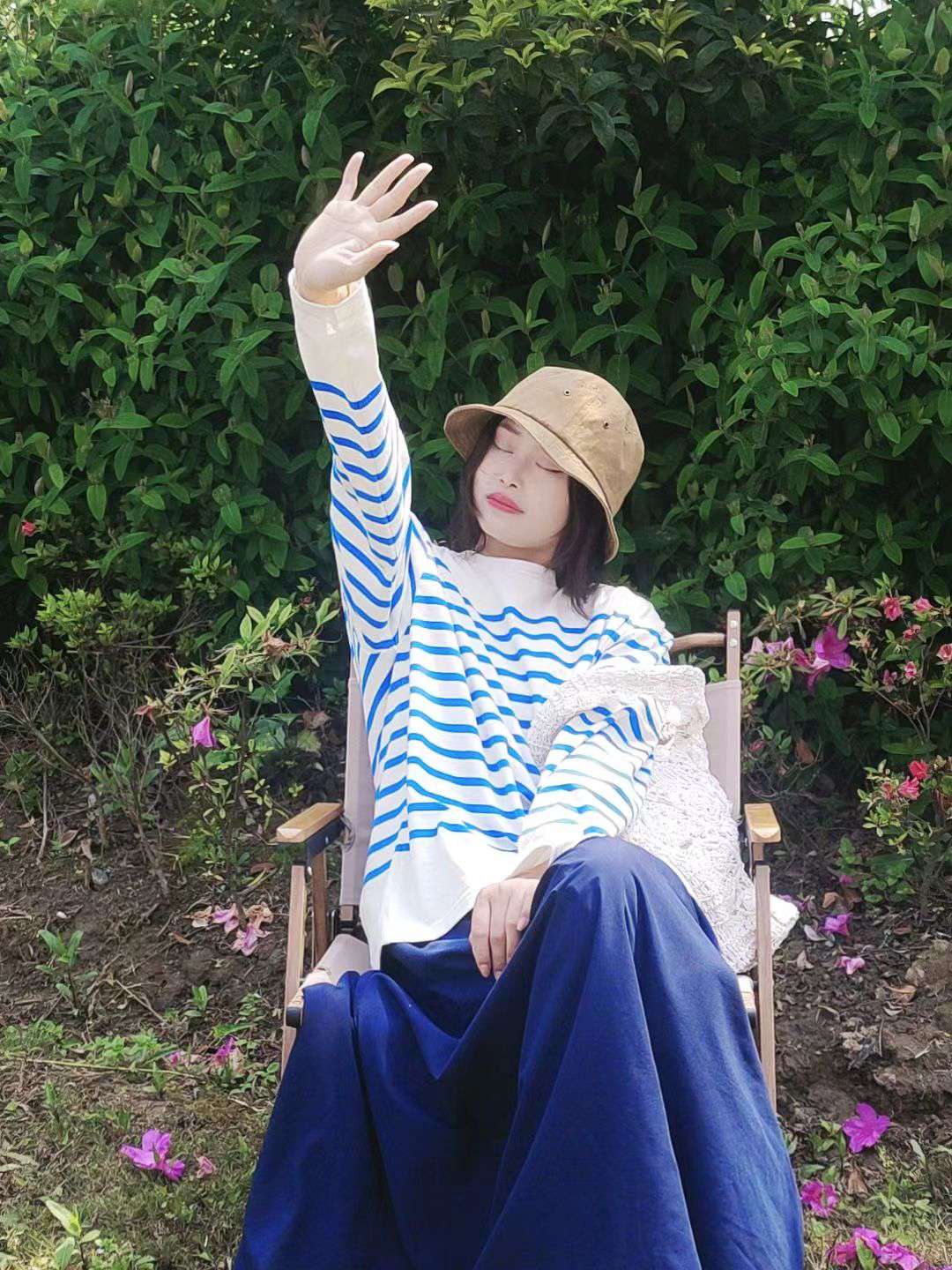 ゆったりボーダーニットプルオーバー ボーダー服