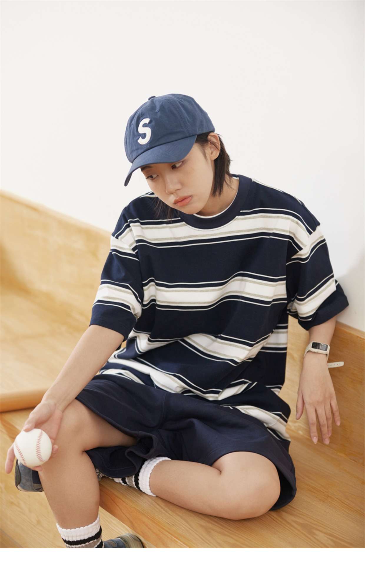 オーバーサイズボーダーTシャツ ボーダー服