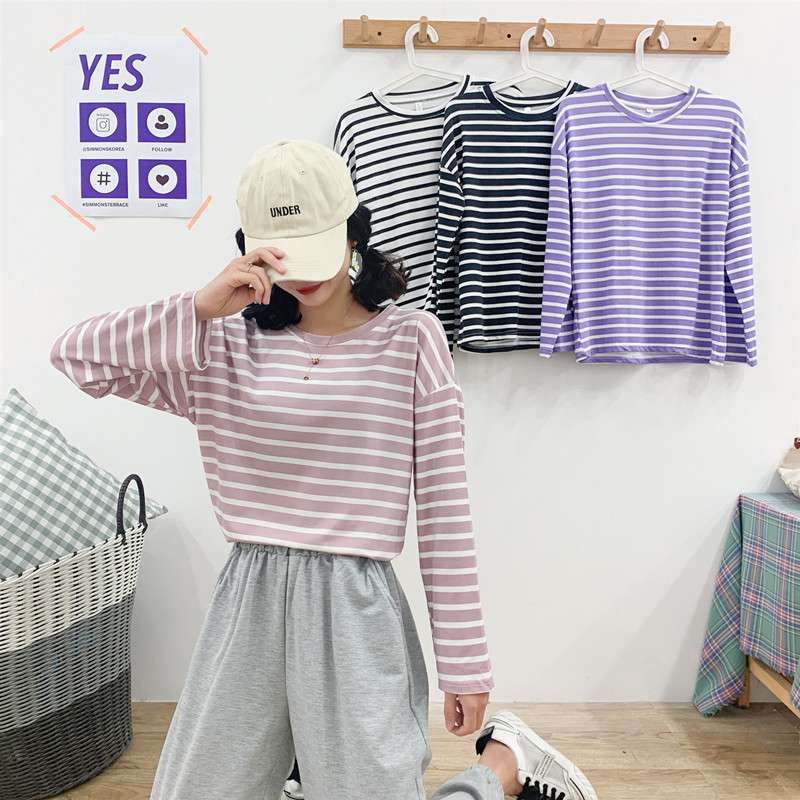 ゆったりカジュアルボーダーTシャツ ボーダー服