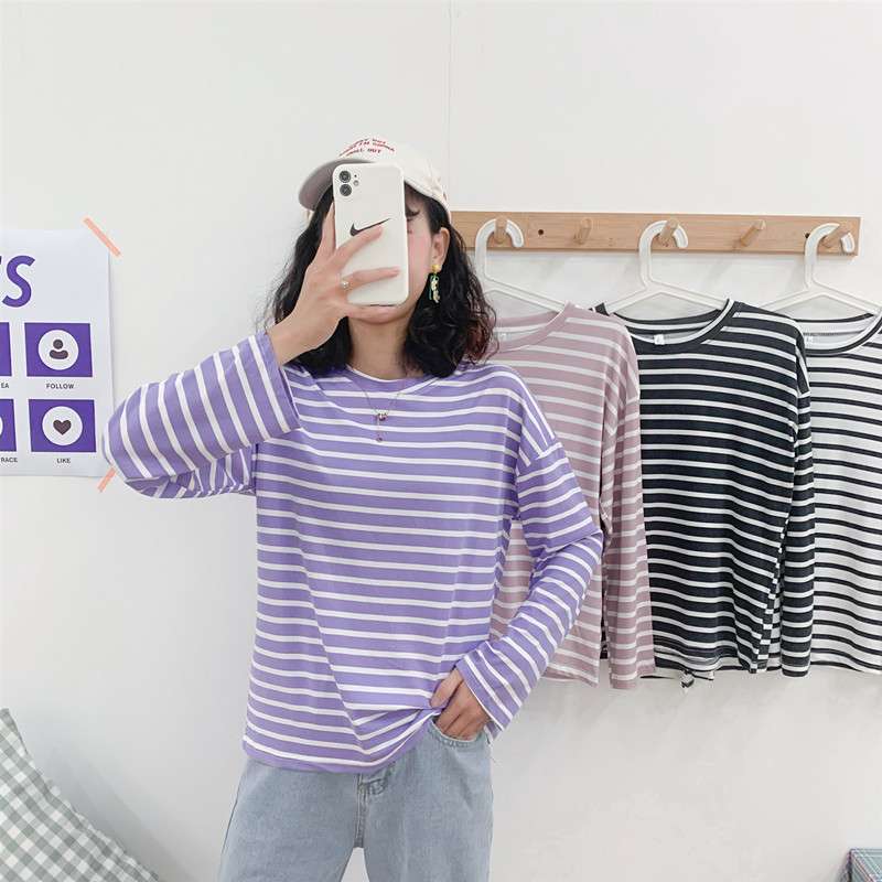 ゆったりカジュアルボーダーTシャツ ボーダー服