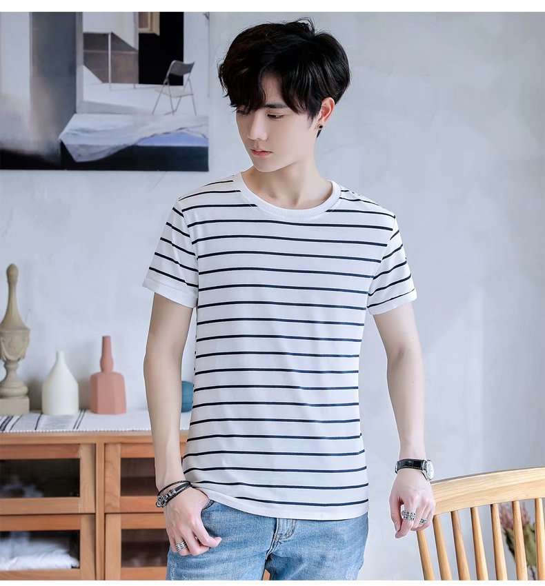 さわやかボーダー柄半袖Tシャツ ボーダー服