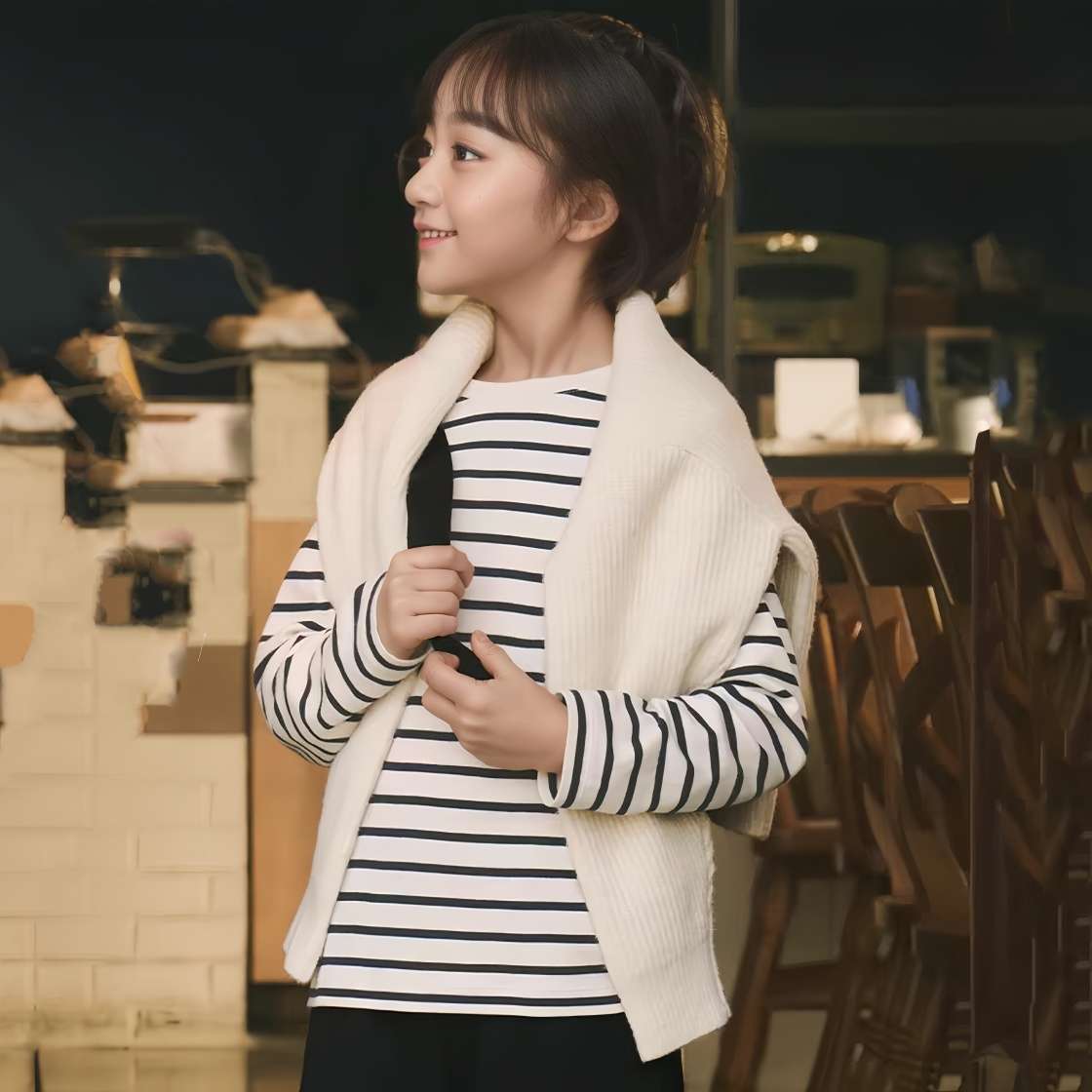 シンプルボーダー長袖カットソー ボーダー服