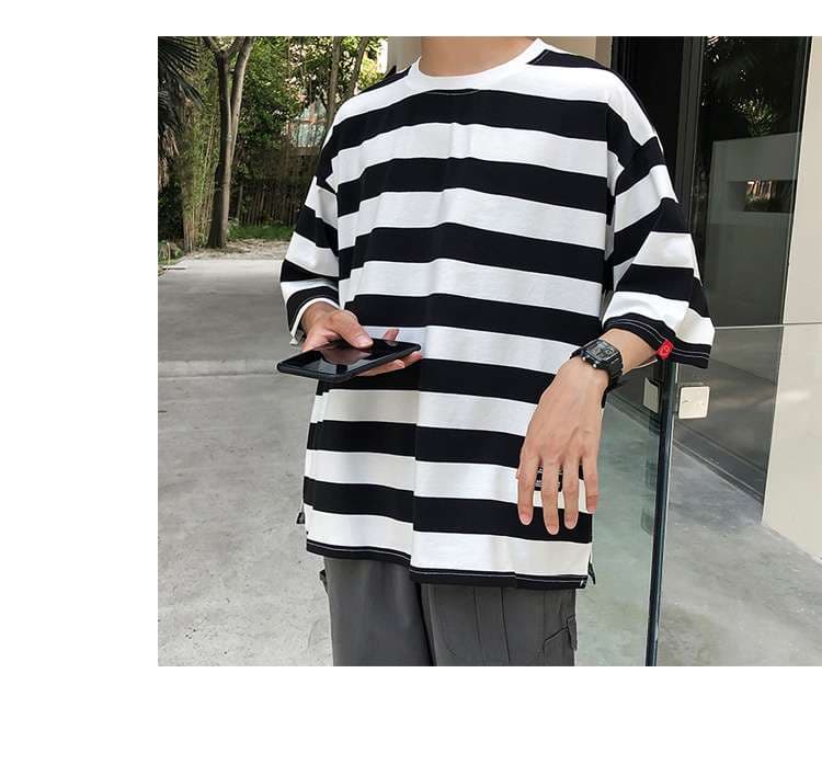 オーバーサイズボーダーTシャツ ボーダー服