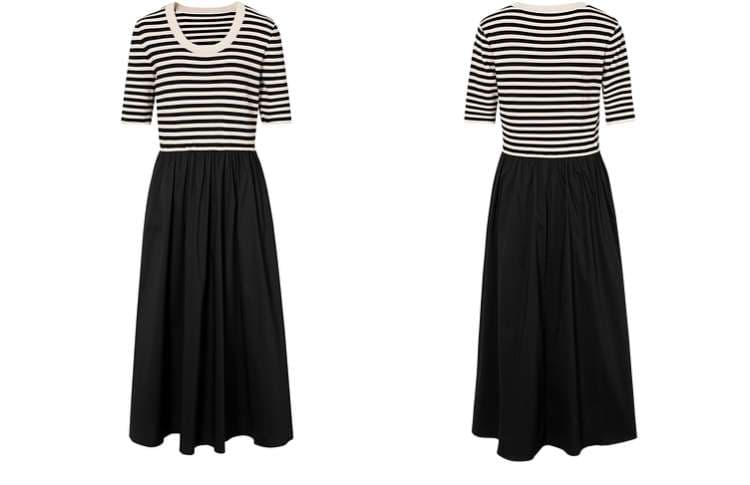 ボーダー切り替えマキシワンピース ボーダー服