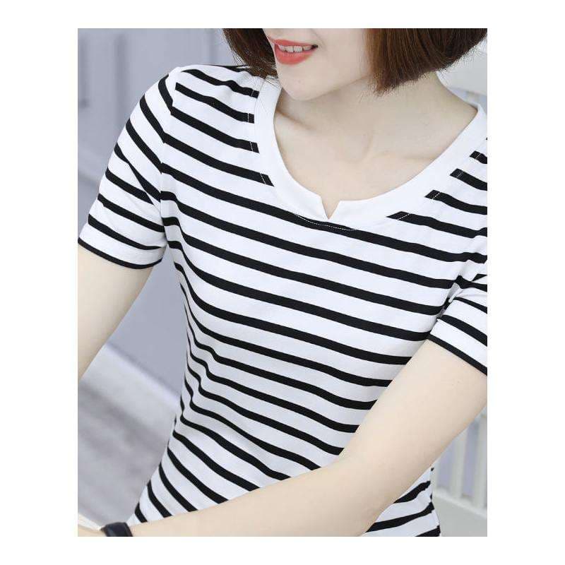 シンプルボーダー柄半袖・長袖Tシャツ ボーダー服