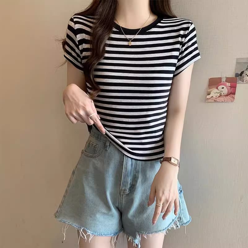ボーダー シンプル美ライン ボーダーTシャツ