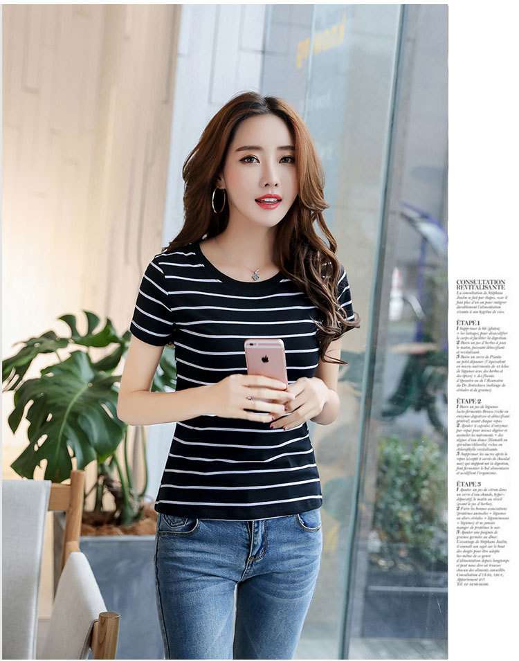 シンプルボーダー半袖Tシャツ ボーダー服