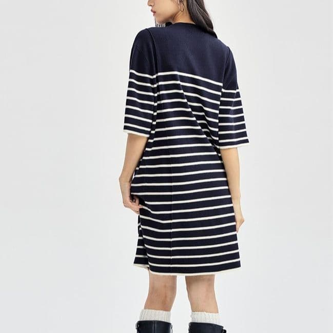 ボーダー服 ボーダー服 ゆったりシルエット ボーダーワンピース