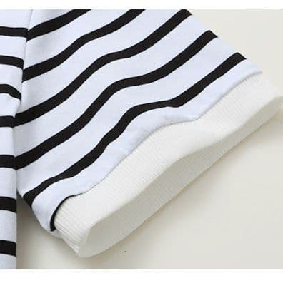 ボーダー キーネック ボーダーTシャツ