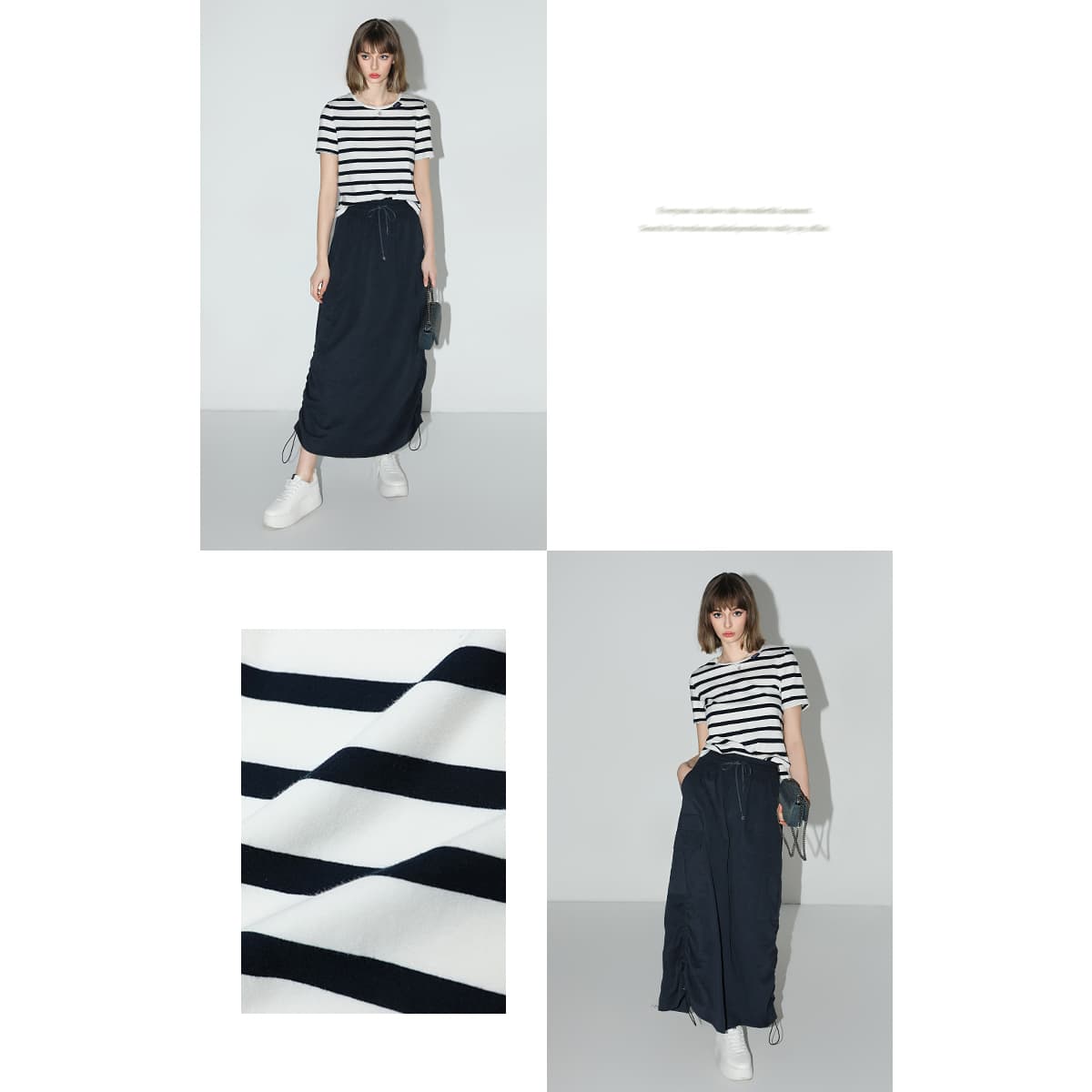 ボーダー服 シンプルベーシックボーダー半袖
