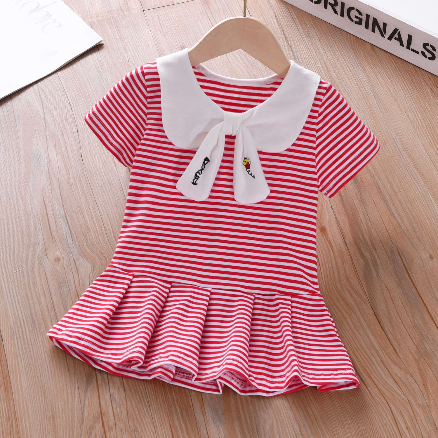 セーラー風ストライプワンピース ボーダー服
