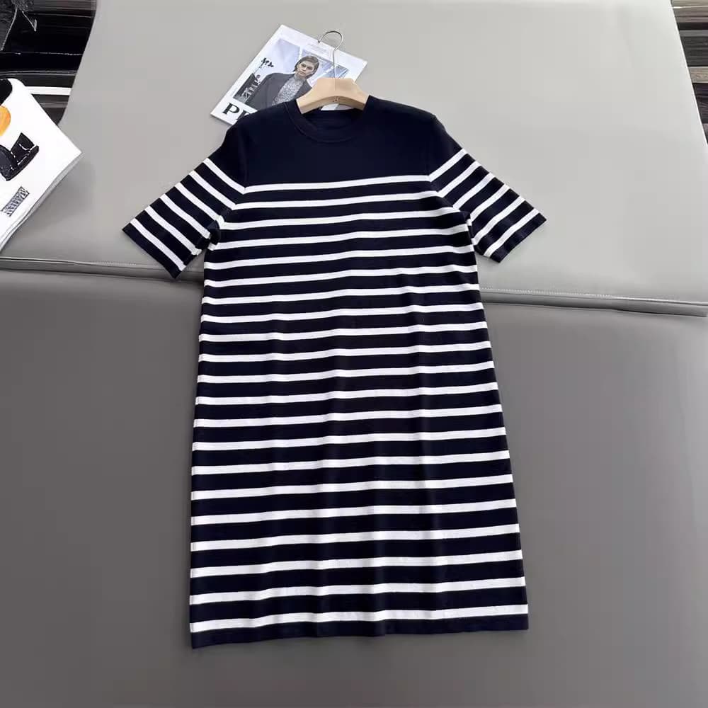 シンプルボーダーワンピース ボーダー服