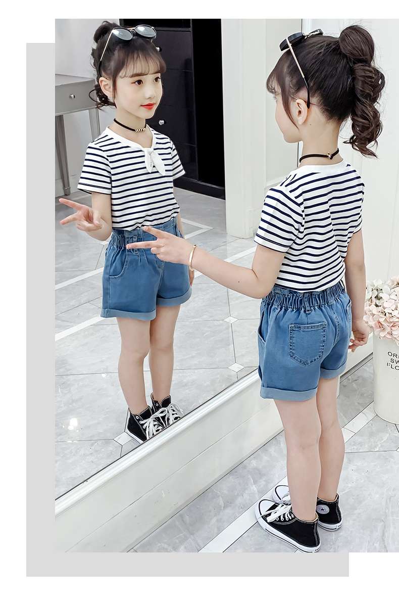 夏のさわやかセーラー風ボーダーTシャツ ボーダー服