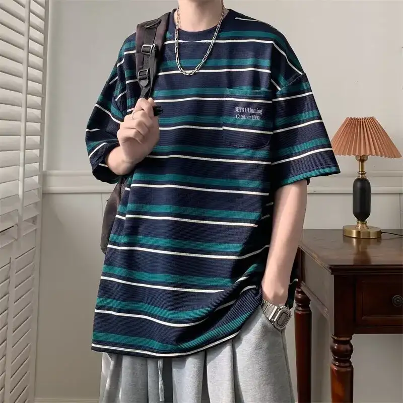 ゆったりシルエットボーダーTシャツ ボーダー服