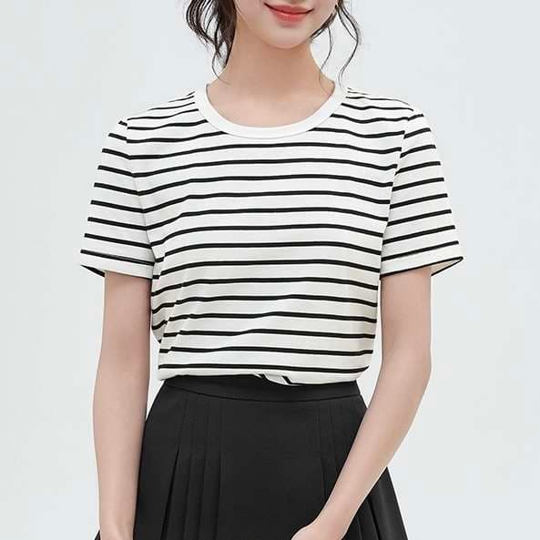 シンプル定番ボーダーTシャツ ボーダー服