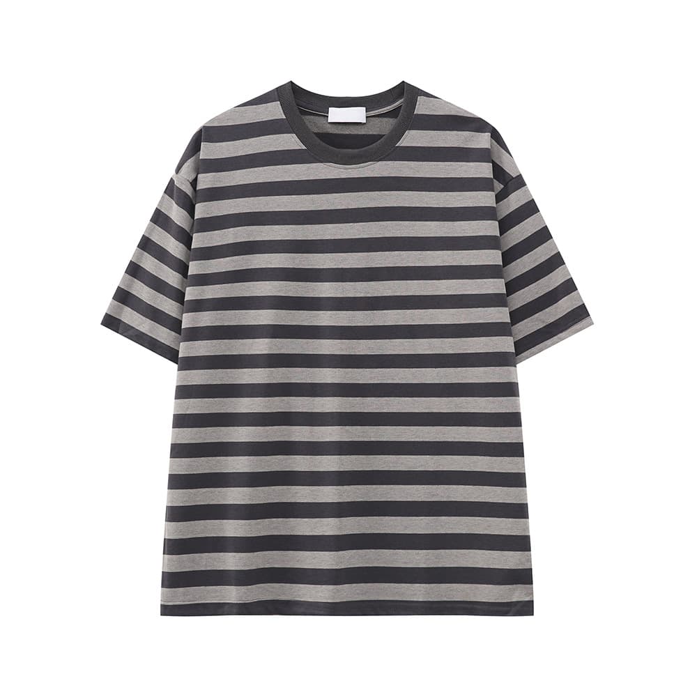 ボーダー ゆったりシルエット 太ボーダーTシャツ