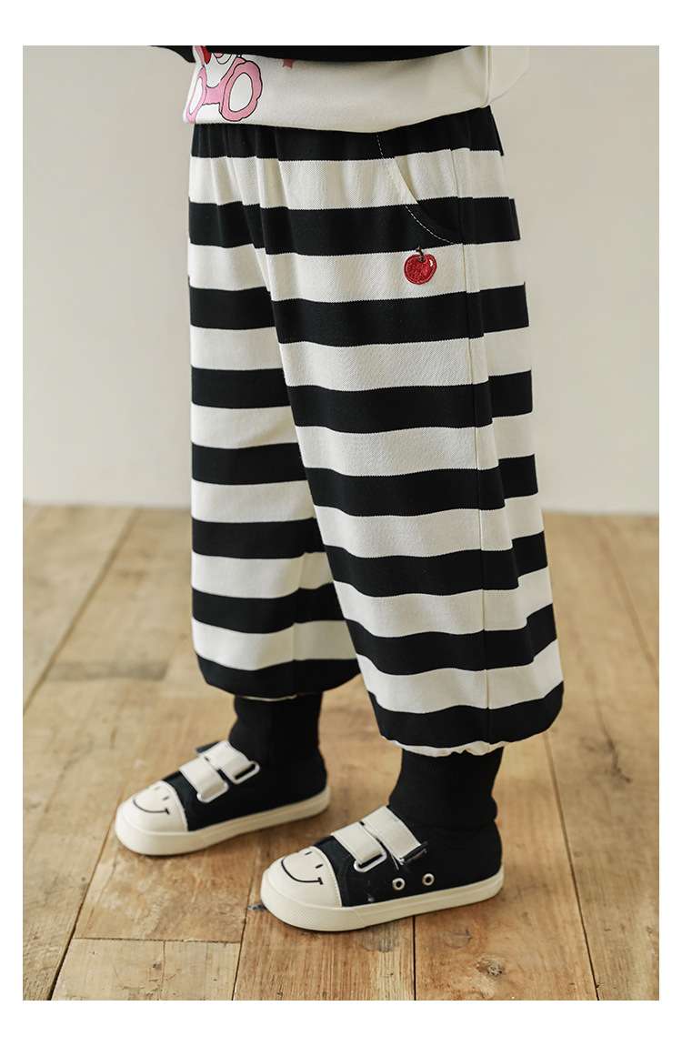 ゆったりボーダーパンツ ボーダー服