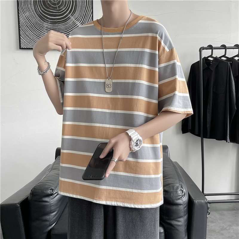ゆったりボーダー半袖Tシャツ ボーダー服