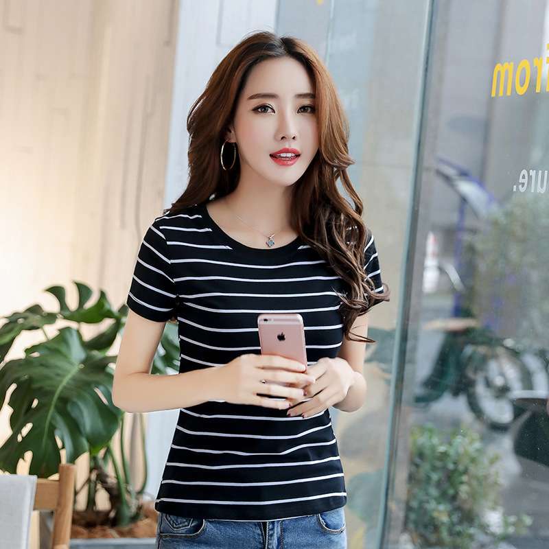 シンプルボーダー半袖Tシャツ ボーダー服