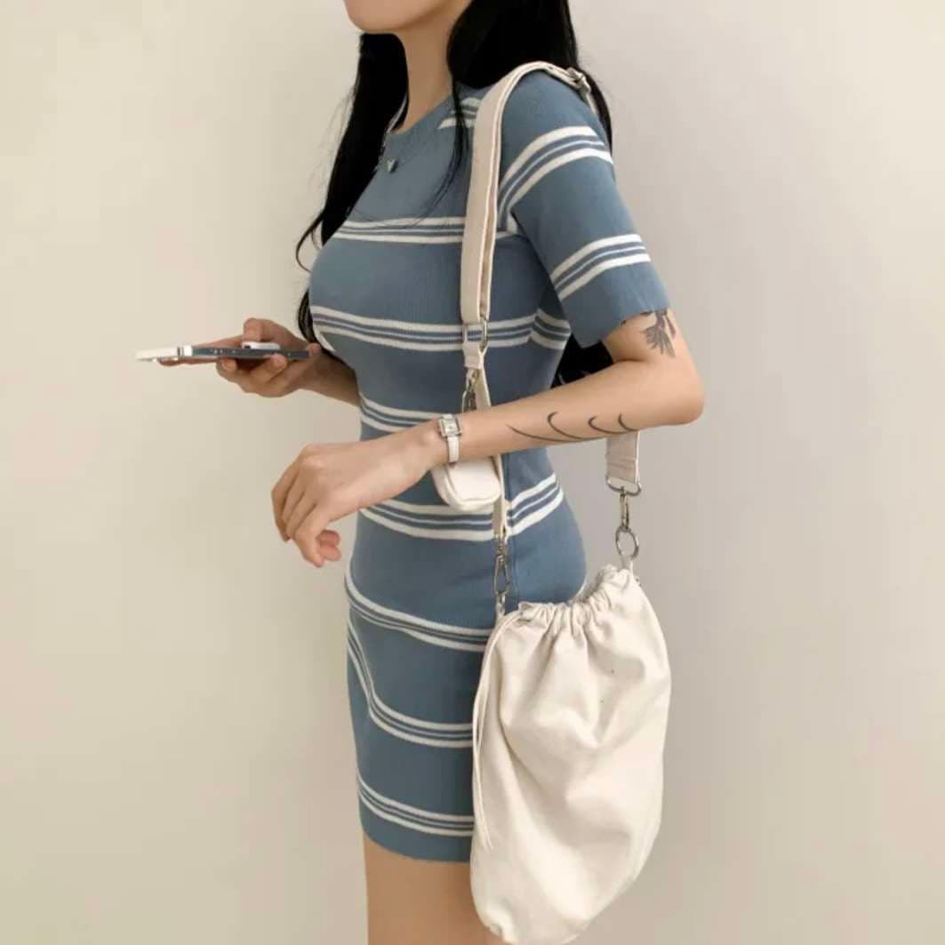 ボーダー柄タイトワンピース ボーダー服