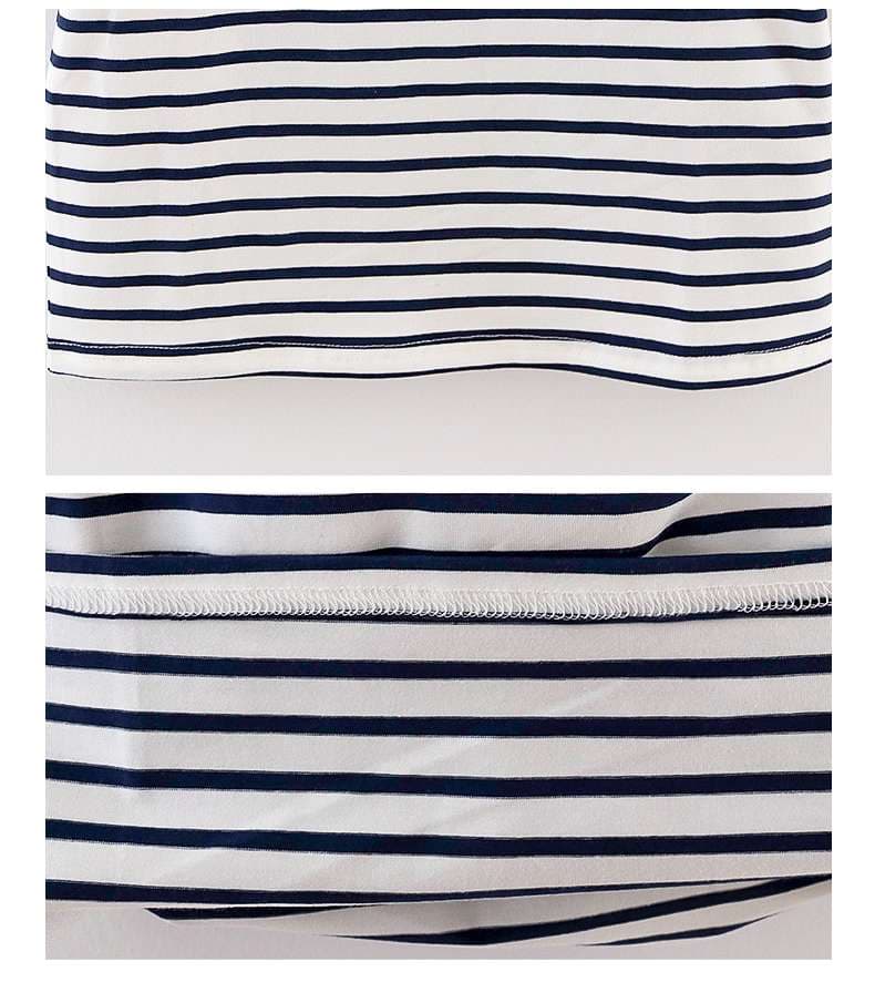 夏のさわやかセーラー風ボーダーTシャツ ボーダー服