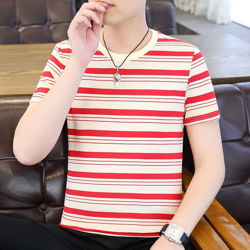 さわやかボーダー柄半袖Tシャツ ボーダー服