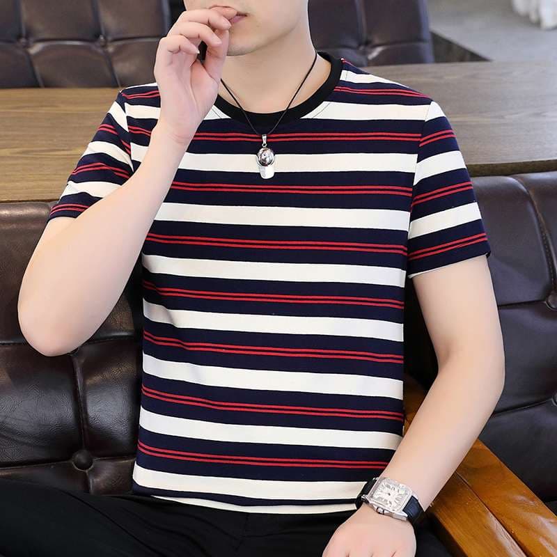 さわやかボーダー柄半袖Tシャツ ボーダー服