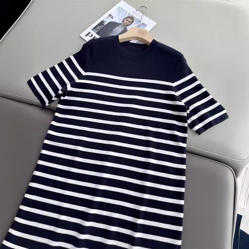 シンプルボーダーワンピース ボーダー服