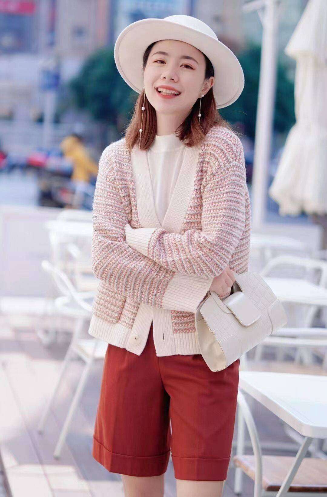 ボーダー柄ニットカーディガン ボーダー服